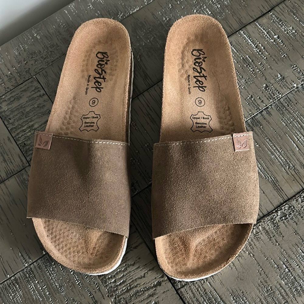 Brown Slide Sandals